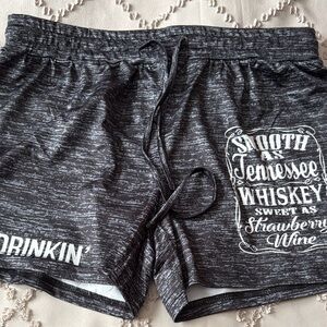 SHEIN Black Graphic Shorts